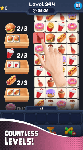 Food Match 3D: Tile Puzzle MOD [Mod Money, Ad free]