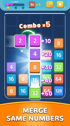 Merge Number Mania  v1.0.44 + MOD (Unlimited, Gems)